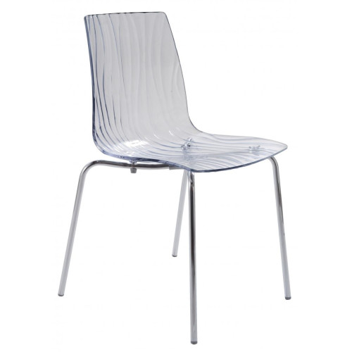 3S. x Home - Chaise Design Transparente OLYMPIE - Soldes chaises, tabourets, bancs