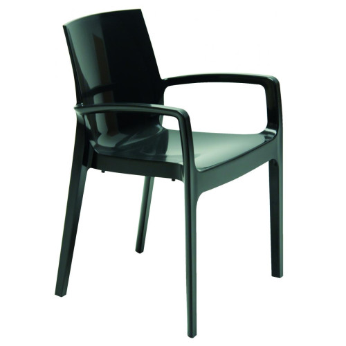 3S. x Home - Chaise Design Noire GENES - La salle à manger