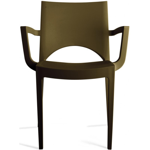 3S. x Home - Chaise Design Marron PALERMO - Chaise marron