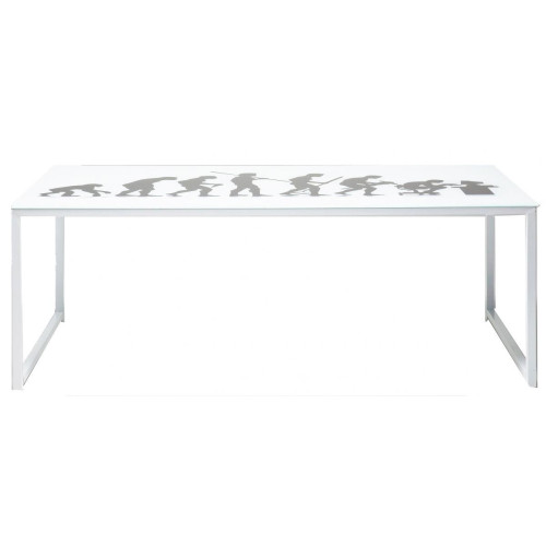 Kare Design - Table Homo Sapiens blanche en verre - Promos Tables Et Bars Design