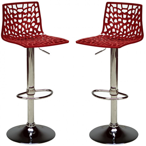 3S. x Home - Lot de 2 Chaises de Bar Modernes Ajustables SPARTE - Chaise