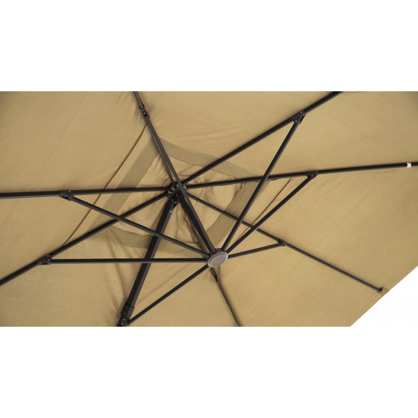 Parasol déporté rectangulaire beige en toile Alberick Beige 3S. x Home Meuble & Déco