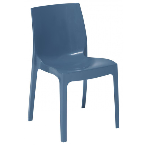 3S. x Home - Chaise Design Bleu Avio Laquée LADY - Soldes Salle à manger