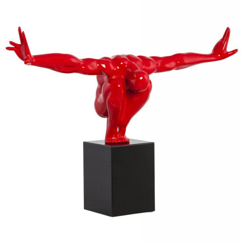 Figurine rouge en poly PAOLO
