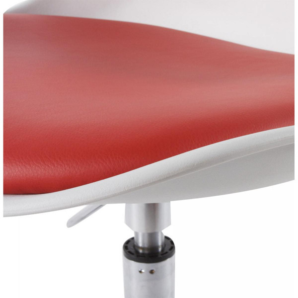 Chaise Blanche avec Assise Rouge MELANIE 3S. x Home