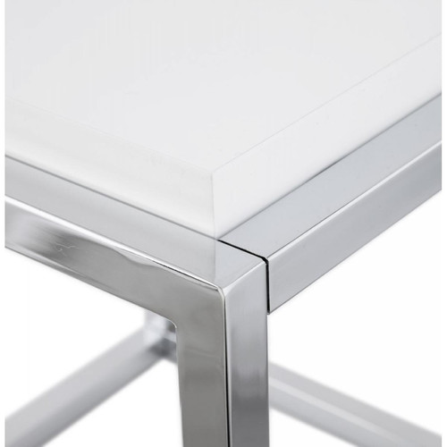 Table basse blanche empilable en métal BOGOTA 3S. x Home
