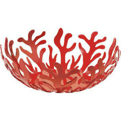 Alessi - Corbeille de fruits rouge design en acier - Arts de la table