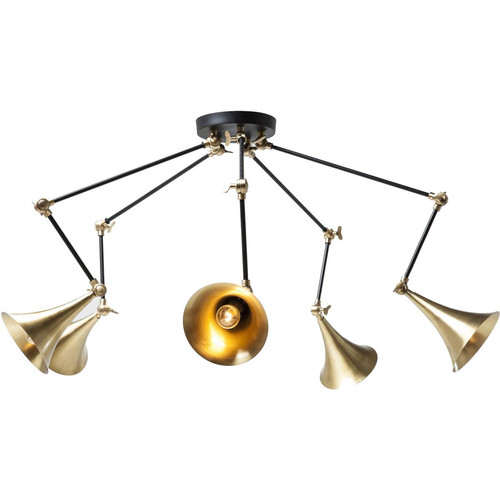 Kare Design - Suspension Trumpet Spider 5 cuivre - Luminaire