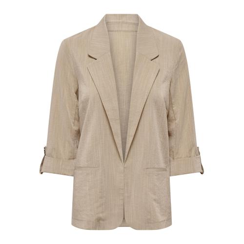 Only - Blazer loose fit col à revers beige - Only