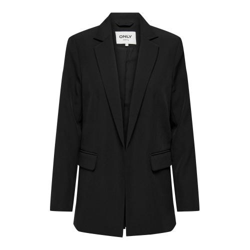 Only - Blazer loose fit col à revers noir - Only