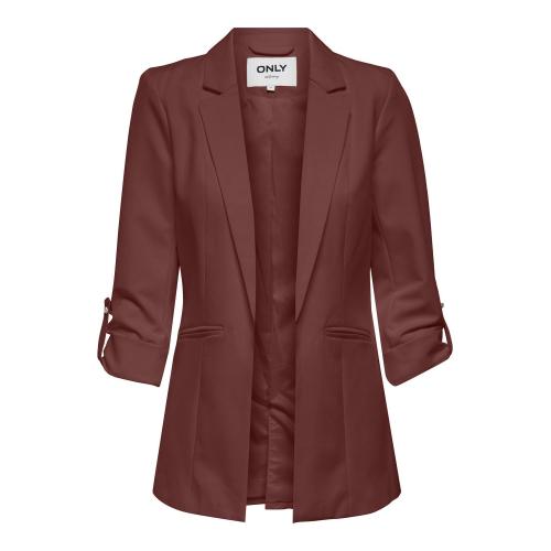Only - Blazer regular fit col à revers marron clair - Only