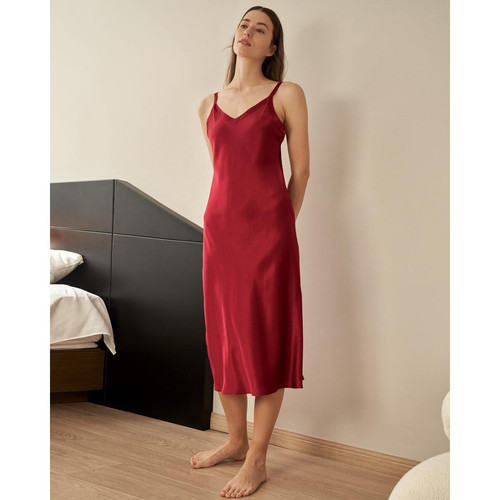 Chemise De nuit En Soie  Robe Sexy Pour Femme rouge LilySilk Mode femme