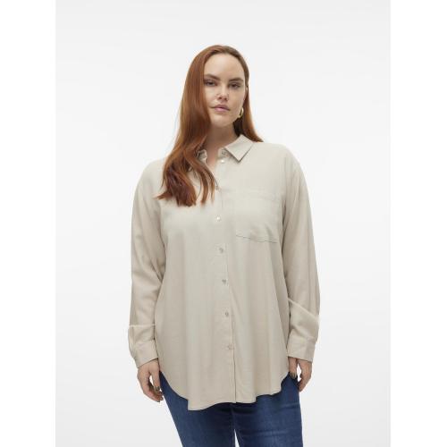 Vero Moda - Chemise fermeture par bouton col chemise manches longues gris - Nouveautés blouses femme