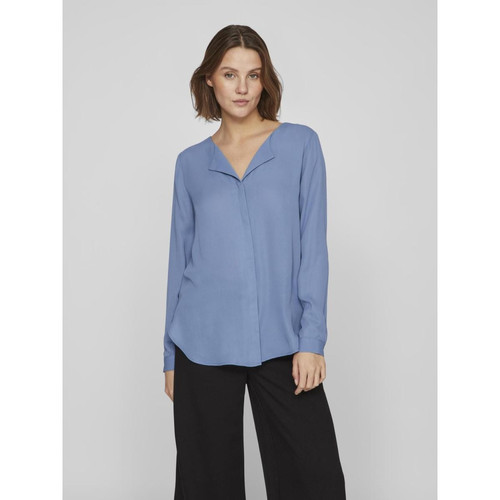 Vila - Chemise manches longues bleu - Nouveautés blouses femme