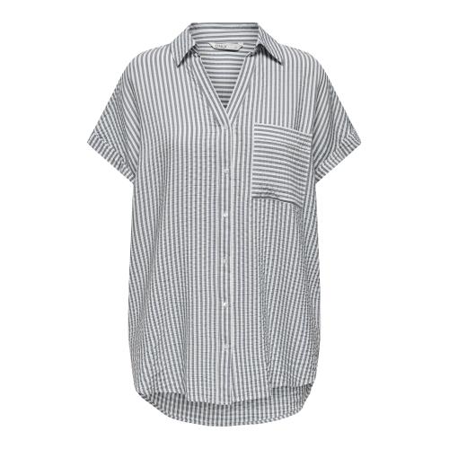 Only - Chemise relaxed fit col chemise manches courtes blanc - Nouveautés