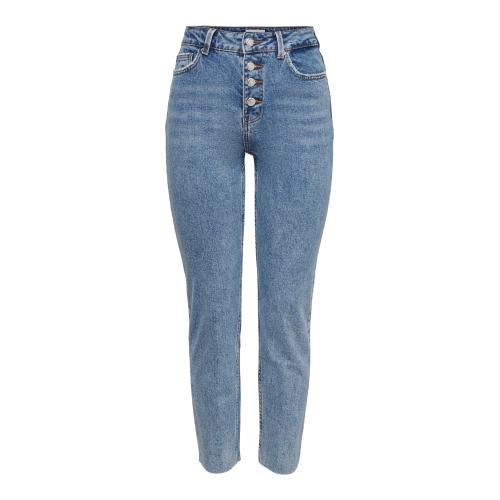 Only - Jean coupe droite taille haute bleu clair - Jean flare femme