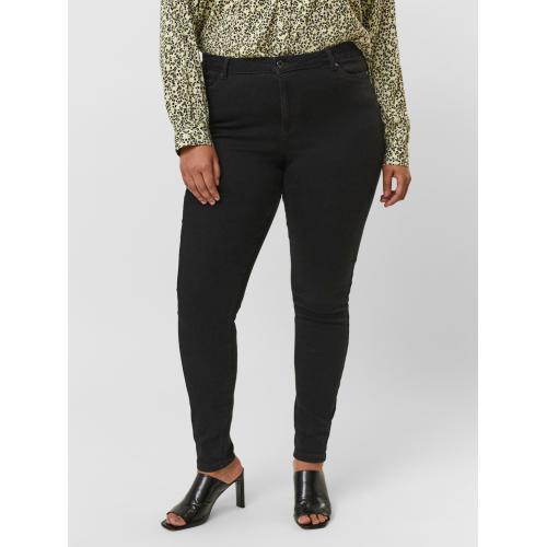 Jean skinny braguette zippée taille haute noir en coton Sia Vero Moda Mode femme