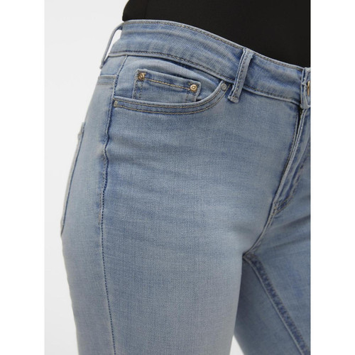 Jean skinny taille moyenne bleu clair en coton Vero Moda