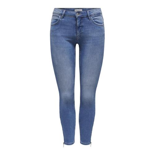 Only - Jean skinny taille moyenne bleu - Only