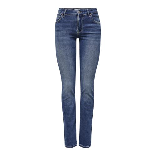 Only - Jean slim braguette zippée taille moyenne bleu - Nouveautés jeans femme