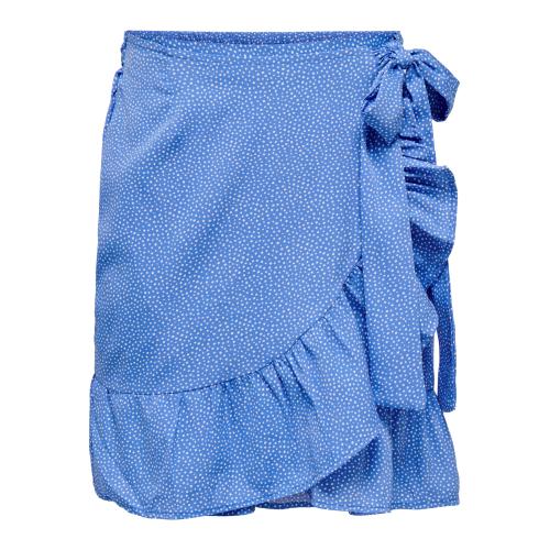 Only - Jupe portefeuille bleu - Nouveaute vetements femme bleu