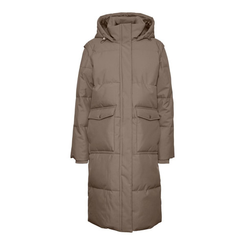 Vero Moda - Manteau capuche avec cordon de serrage gris - Vetements femme