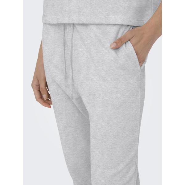 Pantalon de survêtement gris clair en coton Kai Only