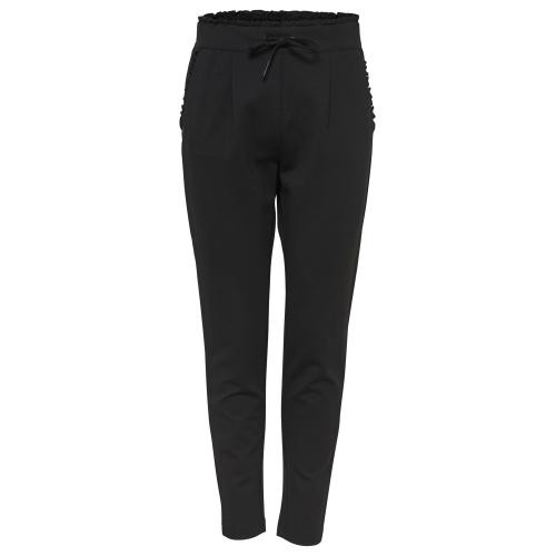 Only - Pantalon fermeture à cordon taille moyenne noir - Nouveautés pantalons femme