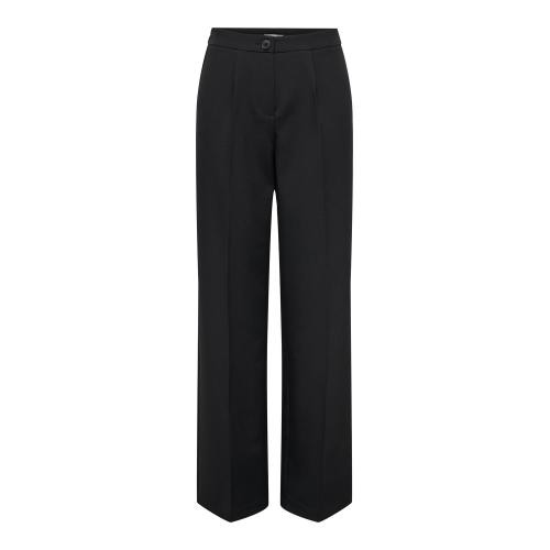 Only - Pantalon fermeture par bouton taille haute noir - Nouveautés pantalons femme