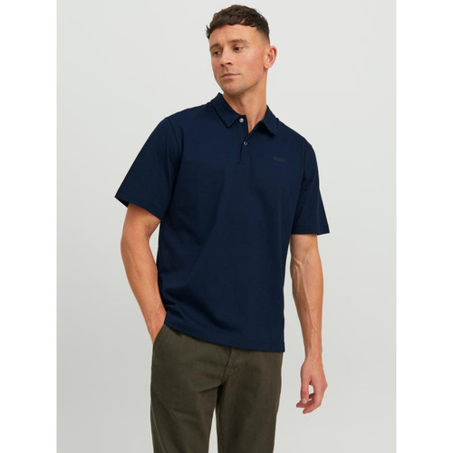 Jack & Jones - Polo Standard Fit Polo Manches courtes Bleu Marine en coton Phil - T-shirt / Polo homme