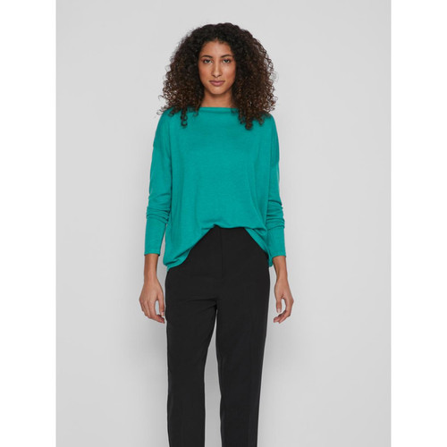 Vila - Pull col rond turquoise - Pull femme