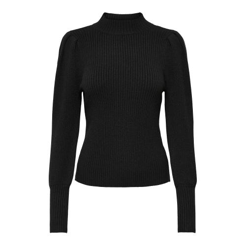 Only - Pull en maille col haut col haut noir - Only