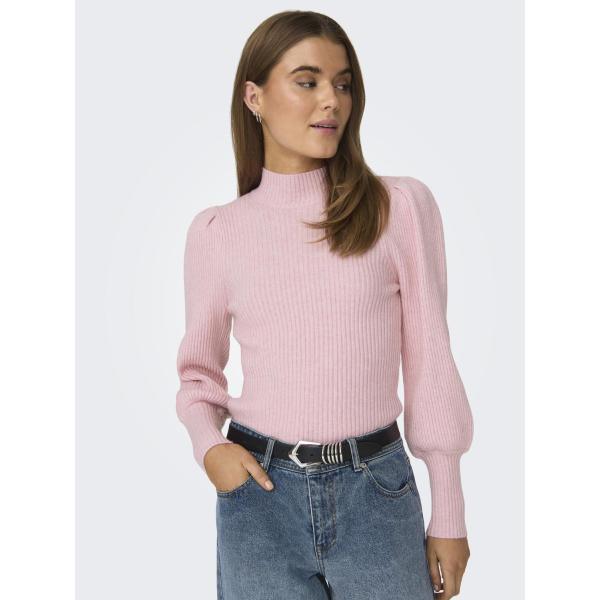 Pull en maille col haut col haut rose Lila Only