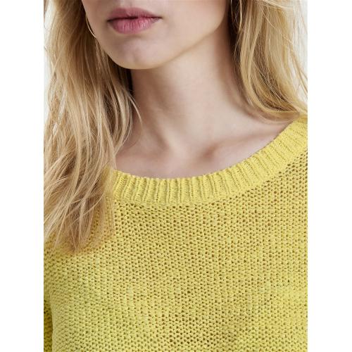 Pull en maille col rond col rond jaune clair Willa Only