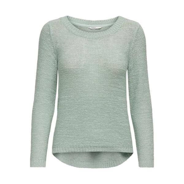 Pull en maille col rond col rond turquoise Elle Only Mode femme