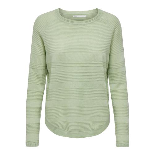 Only - Pull en maille col rond col rond vert - Vetements femme