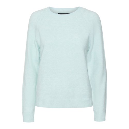 Vero Moda - Pull en maille col rond turquoise - Pull femme