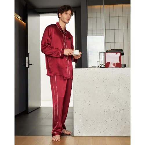 LilySilk - Pyjama en Soie Homme Patalons Tendance - Sous-vêtement homme & pyjama