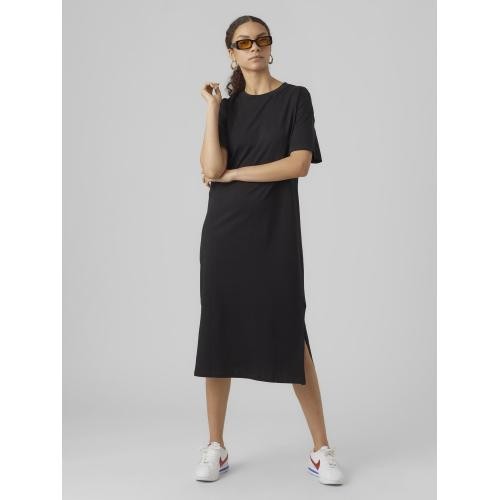 Vero Moda - Robe col rond manches courtes noir - Promo Mode femme