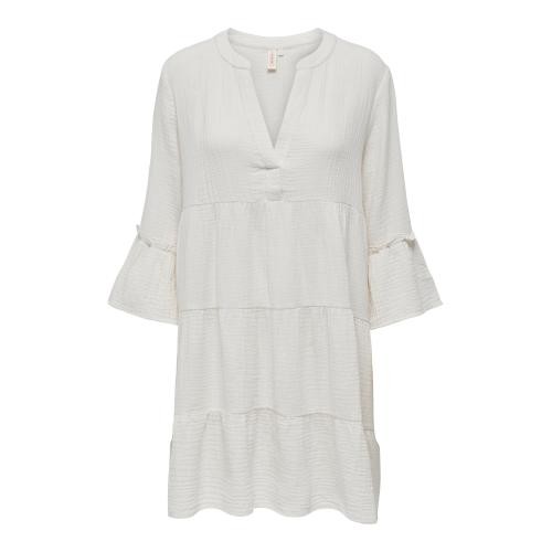 Only - Robe courte manches 3/4 blanc - Robes courtes femme blanc