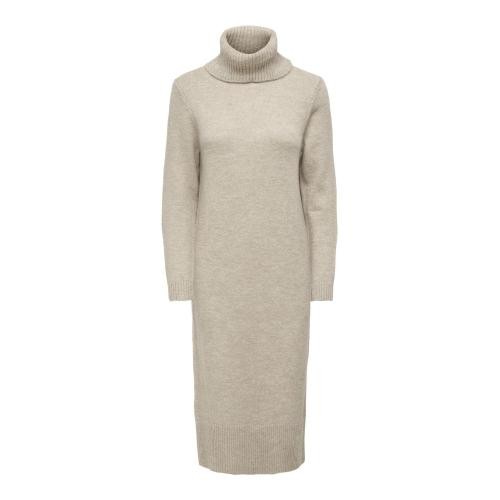 Only - Robe en maille manches longues gris clair - Only
