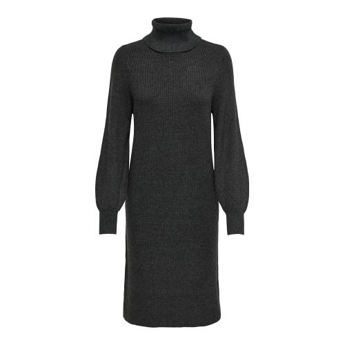 Only - Robe en maille manches longues gris foncé - Only