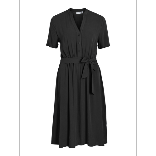 Vila - Robe longue chemise noir - Nouveautés blouses femme