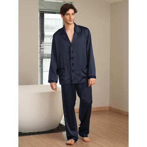 LilySilk - Suite De Pyjama Longue En Soie Classique Pour Homme - Pyjama homme