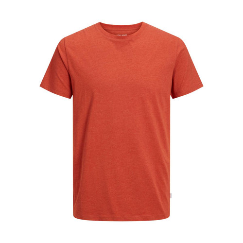 Jack & Jones - T-shirt Standard Fit Col rond Manches courtes Rouge foncé en coton Wade - Vêtement homme