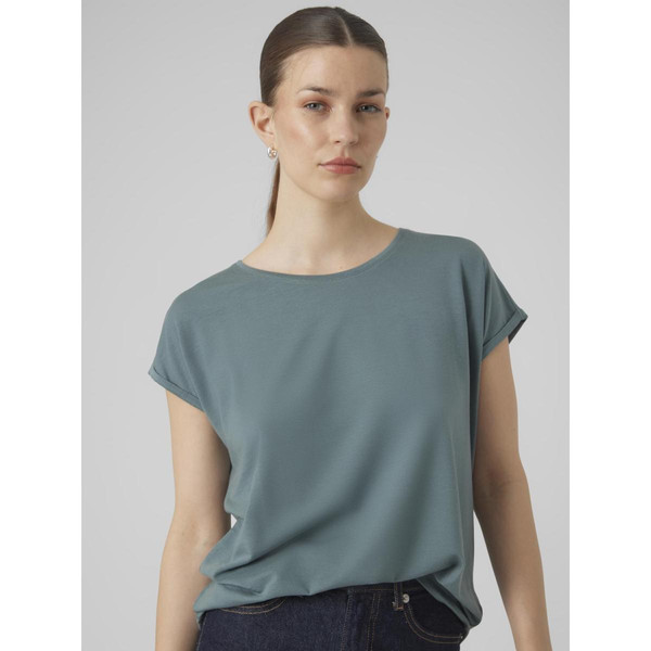 T-shirt regular fit turquoise en tencel Vero Moda