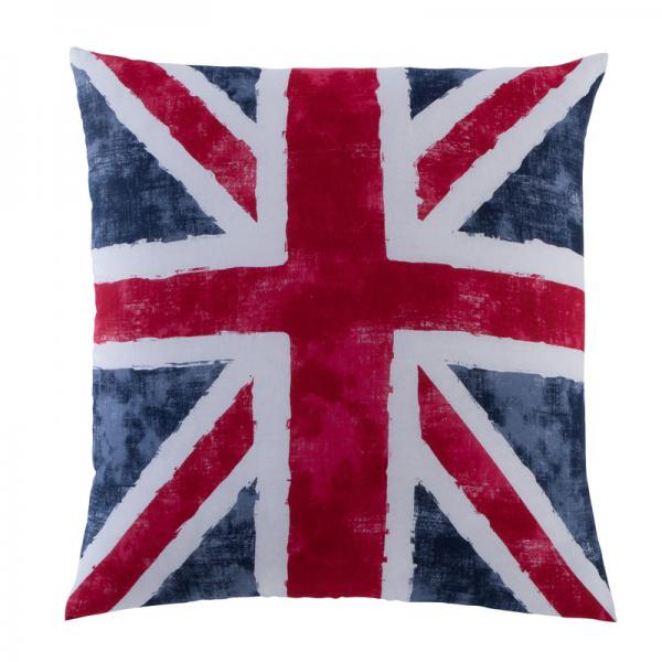 Taie d'oreiller ou de traversin drapeau anglais Coton Old FLag - Bleu 3S. x Collection (Nos Imprimés) Linge de maison