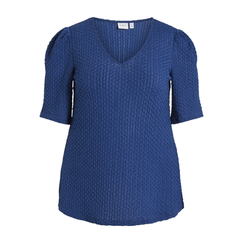 Vila - Top manches longues bleu foncé - Nouveautés blouses femme