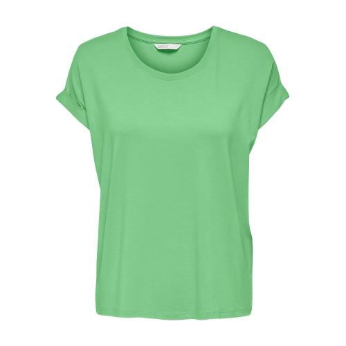Only - Top poignets repliés col rond manches courtes vert - Nouveautés blouses femme