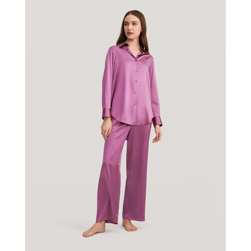 Viola Pyjama surdimensionné en soie violet Ensembles et pyjamas femme